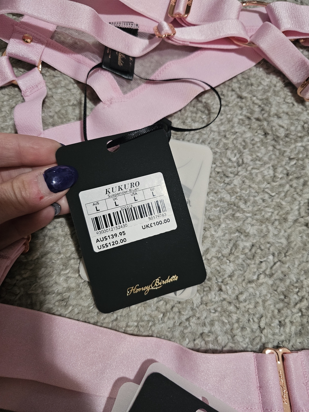 Honey Birdette Blush Kukuro  Set 36DD - Picture 4 of 9